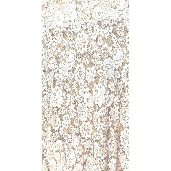 Francesca's Lace Dress Ladies XXS Ivory with floral insert lined NWT - Picture 6 of 11